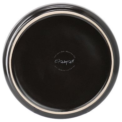 Elama Luxmatte Black 16 Piece Dinnerware Set