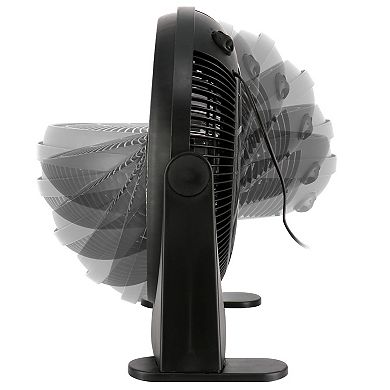 Air Monster 16 Inch Air Circulator 3 Speed Adjustable Angle Floor Fan in Black