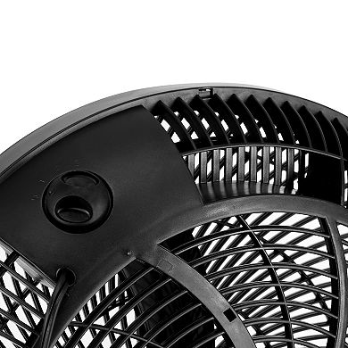 Air Monster 16 Inch Air Circulator 3 Speed Adjustable Angle Floor Fan in Black