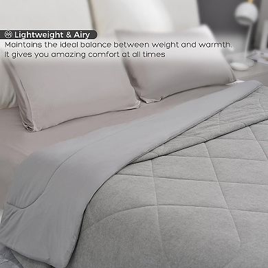 Wholinens Ultra Soft Reversible Cooling tech & Sherpa Fleece Comforter
