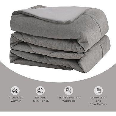 Wholinens Ultra Soft Reversible Cooling tech & Sherpa Fleece Comforter