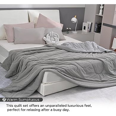 Wholinens Ultra Soft Reversible Cooling tech & Sherpa Fleece Comforter