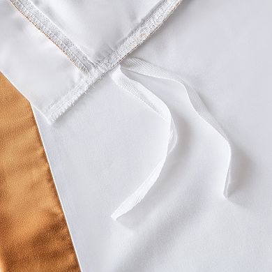 Hotel Luxury 400TC Cotton Sateen Linden Border Duvet Cover Set