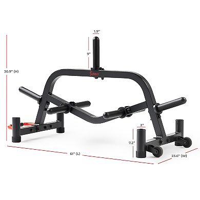 Sunny Health & Fitness Premium Portable Weight Plates & Barbell Storage Rack