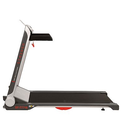 Sunny Health & Fitness Pro Treadmill Wide Flat Folding & Low Deck