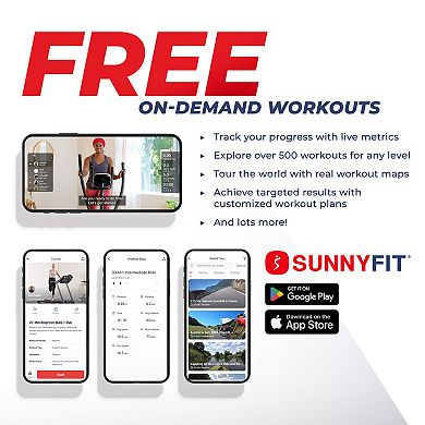 Sunny Health & Fitness Performance Smart Recumbent Bike