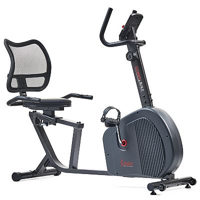 Sunny Health Fitness Endurance Series Magnetic Smart Recumbent Exercise Bike SF RB421004