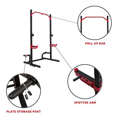 Sunny Health & Fitness Power Zone Advanced Multifunction Squat Power Rack