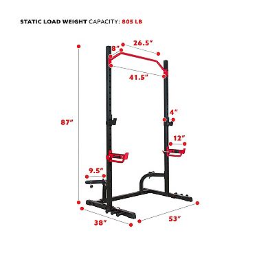 Sunny Health & Fitness Power Zone Advanced Multifunction Squat Power Rack