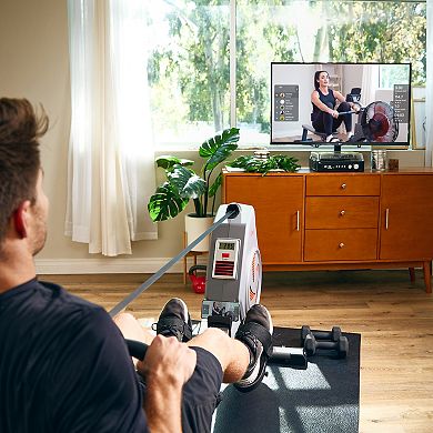 Sunny Health & Fitness Smart Premium Air Resistance Exercise Rowing Machine