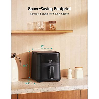 HiCOZY 10-in-1 Air Fryer 6-qt Family Size, 400F for Crispy Meals