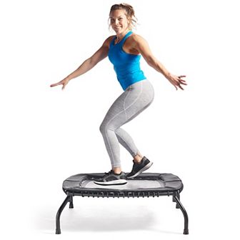Sunny Health & Fitness 40” Springless Mini Fitness Trampoline W Premium Adjustable Bungee