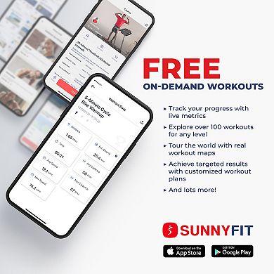 Sunny Health & Fitness Elite Smart Upright Exercise Bike