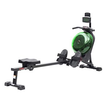Sunny Health & Fitness Hydro + Dual Resistance Smart Magnetic Water Rower