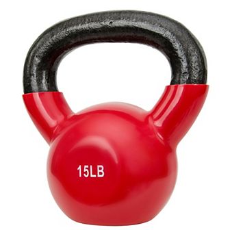 Sunny Health & Fitness Vinyl Coated Kettle Bell 15lbs