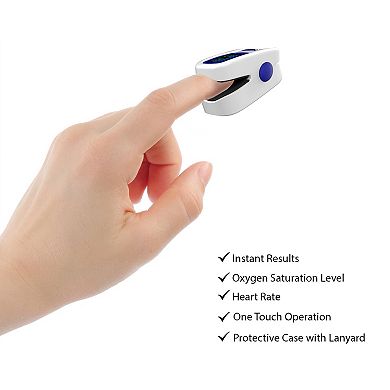 Bluestone Portable Finger Pulse Oximeter with Case