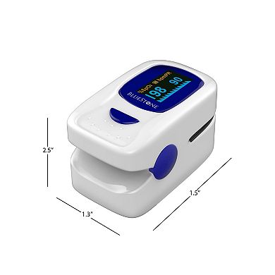 Bluestone Portable Finger Pulse Oximeter with Case