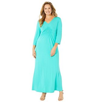 Catherines Women's Plus Size Anywear Medallion Maxi Dress