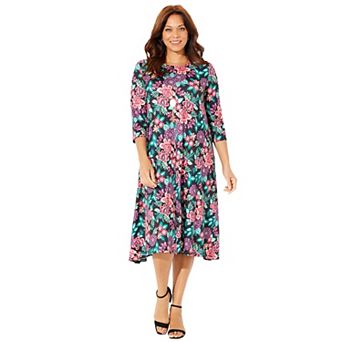 Catherines Women's Plus Size Strawbridge Fit & Flare Dress