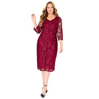Catherines Women's Plus Size Petite Strawbridge Fit & Flare Dress