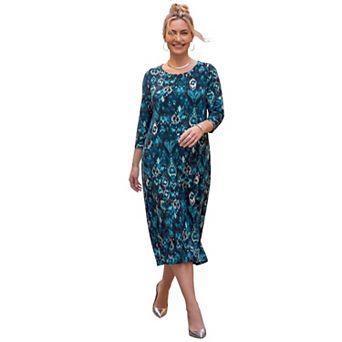 Catherines Women's Plus Size Petite Strawbridge Fit & Flare Dress