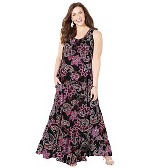 Catherines Women's Plus Size Halter Maxi Dress
