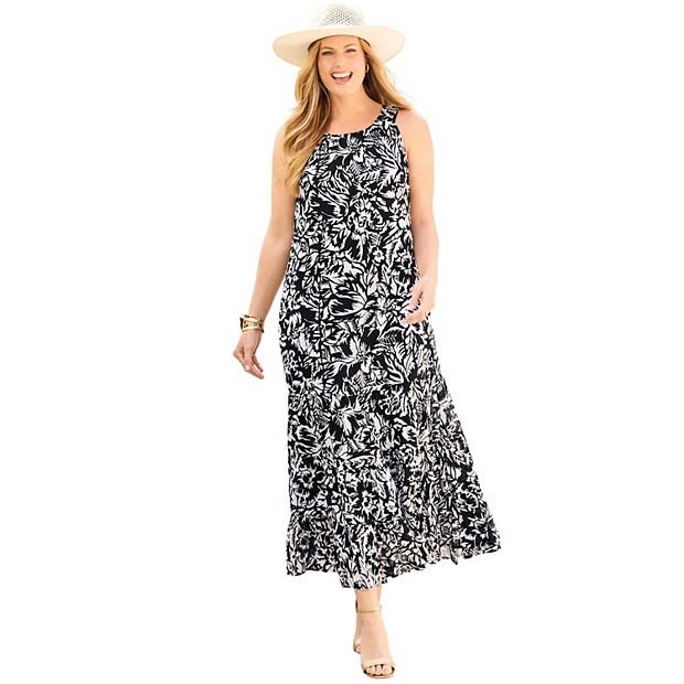 chinese dress ladies TROPICAL VOLUMINOUS MAXI DRESS – Thick main image 0