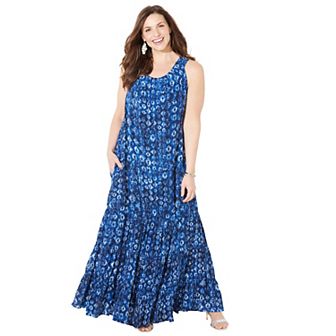 Catherines Women's Plus Size Halter Maxi Dress