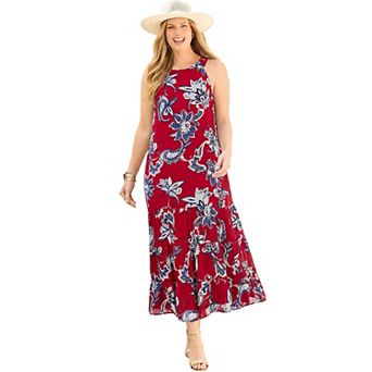 Catherines Women's Plus Size Halter Maxi Dress