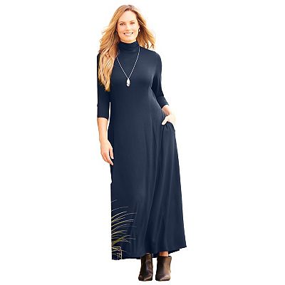 black maxi dress with white flowers Black and White Floral Maxi Dress