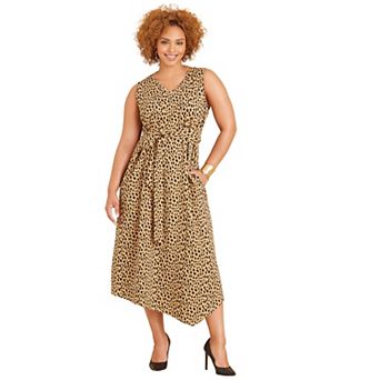 Catherines Women's Plus Size Liz&Me Sleeveless Ponte Knit Dress