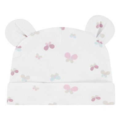 Newborn Baby Girls Huggies Babywear Organic Top Butterfly Pants & Hat 3-Piece Set