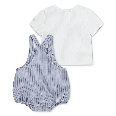 Newborn Baby Boys Huggies Babywear 100% Organic Top & Romper 2-Piece Set