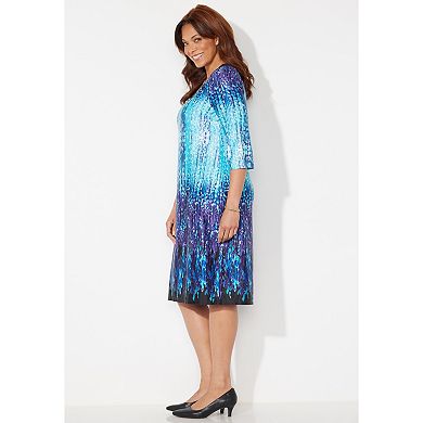 Catherines Women's Plus Size Embellished Shift Dress