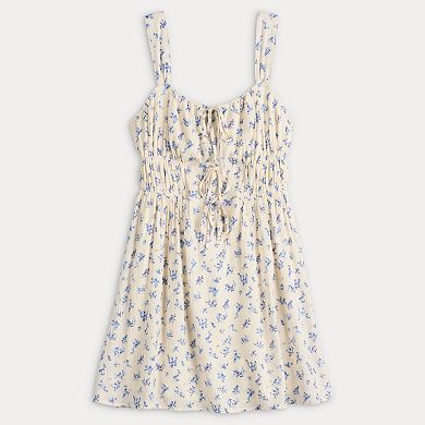 Juniors' Pink Republic Short Front Tie Dress
