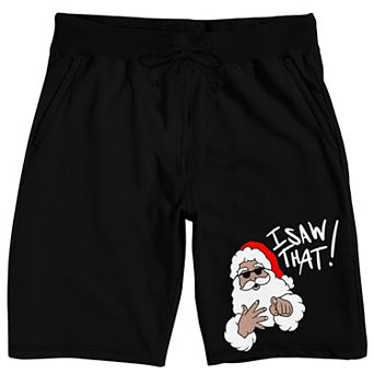 Men's Christmas Humor I Saw Pajama Shorts