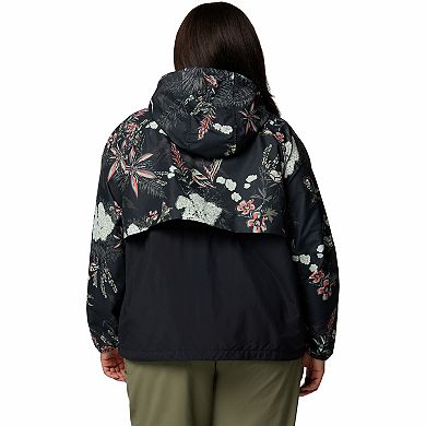 Plus Size Columbia Spire Valley Printed Windbreaker