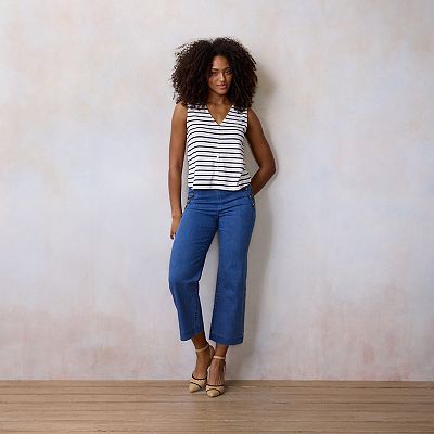 Women's LC Lauren Conrad V-Neck Button Up Knit Top