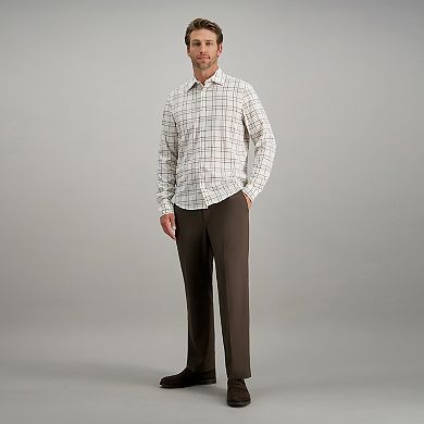 Haggar® Long Sleeve Slim Fit Performance Button Down Plaid Shirt