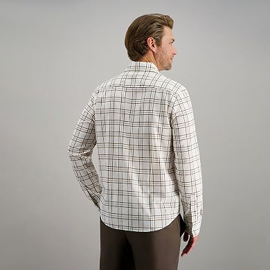 Haggar® Long Sleeve Slim Fit Performance Button Down Plaid Shirt