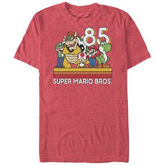 Big & Tall Super Mario Bros Retro Group Graphic Tee