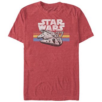 Big & Tall Star Wars Millennium Falcon Stripes Graphic Tee