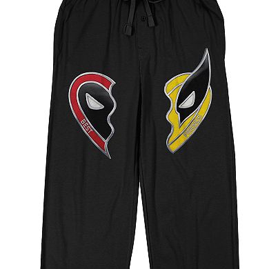 Men's Deadpool & Wolverine Best Friends Heart Pajama Pants
