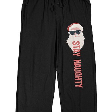 Men's Christmas Santa Claus "Stay Naughty" Pajama Pants