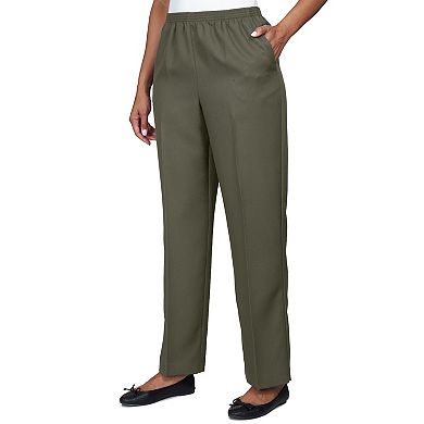 Petite Alfred Dunner All-Around Elastic Waist Accord Short-Length Pants