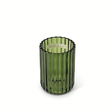 MAISON DE BASE Green Ribbed Glass Tumbler