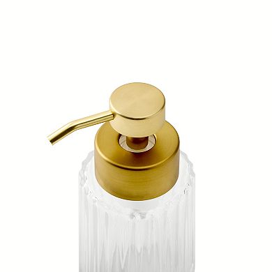 MAISON DE BASE Glass Foaming Soap Dispenser with Gold Pump