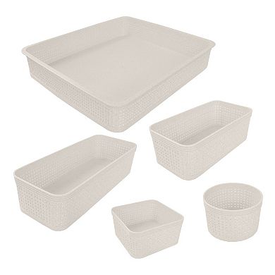 Belle Maison 9-Piece Desk Organizer Storage Bins Set