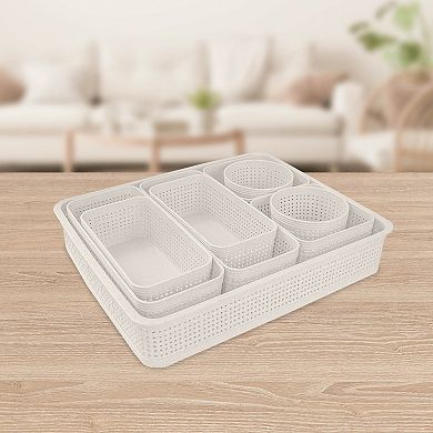 Belle Maison 9-Piece Desk Organizer Storage Bins Set