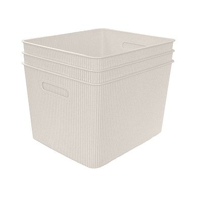 Belle Maison 3-Pk. Large Wheat Straw Bins
